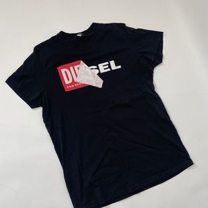 DIESEL Graphic Unisex Black Tshirt